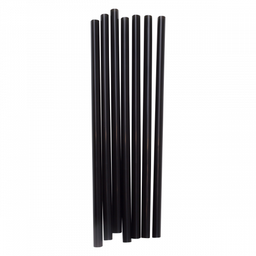 Пластиковые трубочки для напитков прямая XL 10 x 250 мм, черные, 250 шт