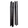 Пластиковые трубочки для напитков с изгибом X 8 x 240 мм, черные, 250 шт