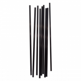 Пластиковые трубочки для напитков прямая XS 5 x 210 мм, черные, 250 шт