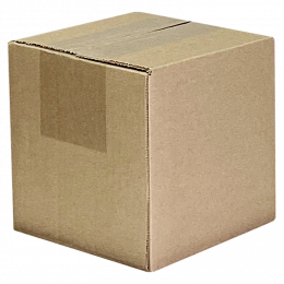 Коробка из гофрокартона четырехклапанная, 100  x 100 x 100 мм
