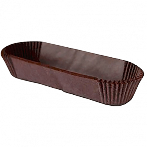 Тарталетки бумажные овальные коричневые, 33 x 83 x 22 мм, 1000 шт