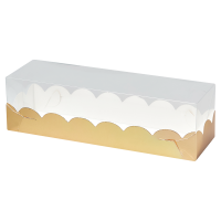Коробка для пирожных Macaron, 190 x 55 x 55, золотая