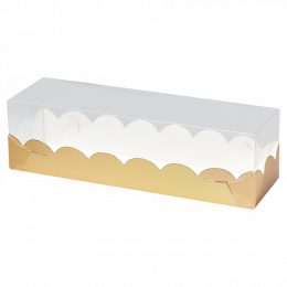 Коробка для пирожных Macaron, 190 x 55 x 55, золотая