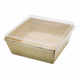 Коробка крафт с плоской крышкой SMART PACK 550 112 х 112 х 50  мм