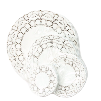 Ажурная салфетка, круглая D=14 см, 250 шт (1/40)