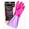 Перчатки хозяйственные с напылением Bi-Longy c удлиненной манжетой Rose & Purple L