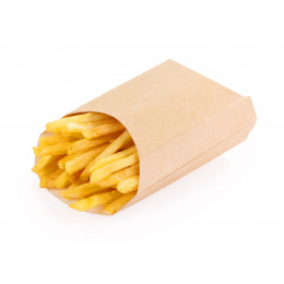 Коробка для картофеля фри FRY M, крафт, 80/110 x 54 x 68/111 мм