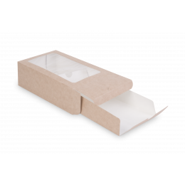 Коробка для макаронс MB 12, 180 х 107 х 55 мм, c окном