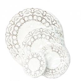 Ажурная салфетка, круглая D=26,5 см, 250 шт (1/12)