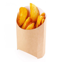 Коробка для картофеля фри FRY L, крафт, 80/120 x 53 x 82/135 мм