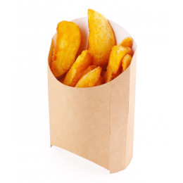 Коробка для картофеля фри FRY L, крафт, 80/120 x 53 x 82/135 мм