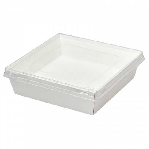 Коробка белая с плоской крышкой SMART PACK 900 145 х 145 х 50  мм