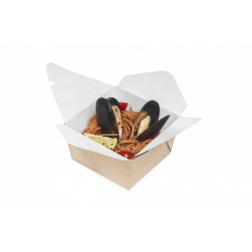 Коробка ланч бокс картонная OSQ Meal Box S, 100/118 x 100/118 x 65 мм