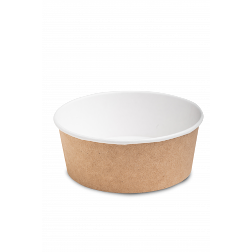 Контейнер круглый, OSQ Round Bowl 1300 мл, крафт, БЕЗ КРЫШКИ