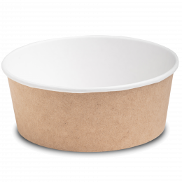 Контейнер круглый, OSQ Round Bowl 750 мл, крафт, БЕЗ КРЫШКИ