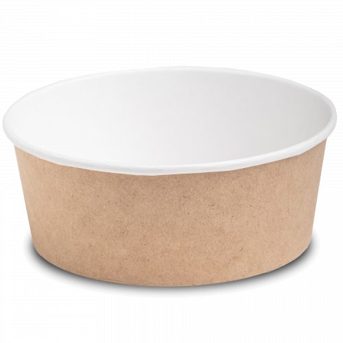 Контейнер круглый, OSQ Round Bowl 750 мл, крафт, БЕЗ КРЫШКИ