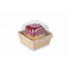 Коробка для бургеров с прозрачной крышкой SMART PACK 300, 86/100 x 86/100 x 40/49 мм