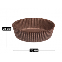 Тарталетки бумажные коричневые 70 x 25 мм, 1000 шт (1/12)